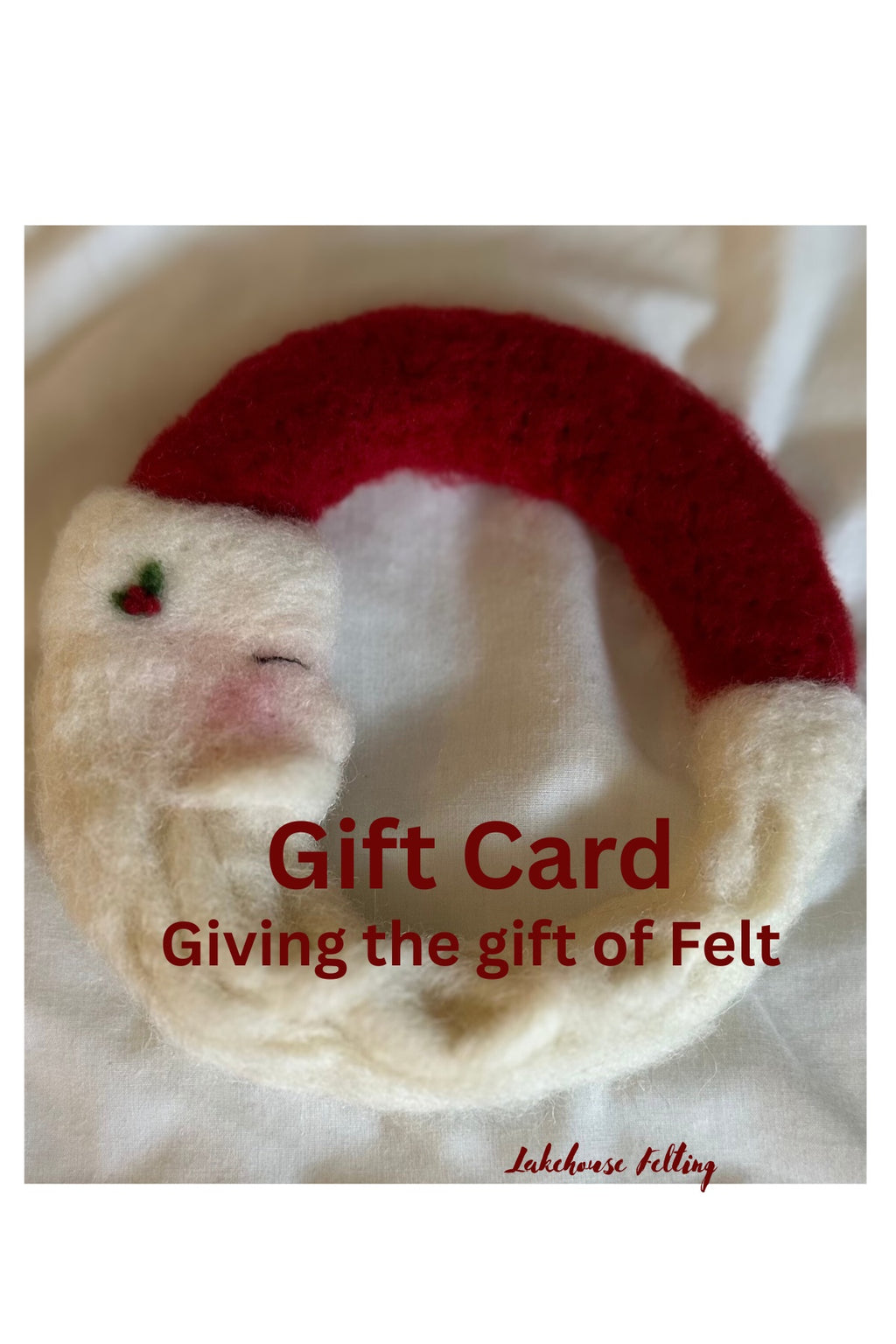 Felted Santa Gift card