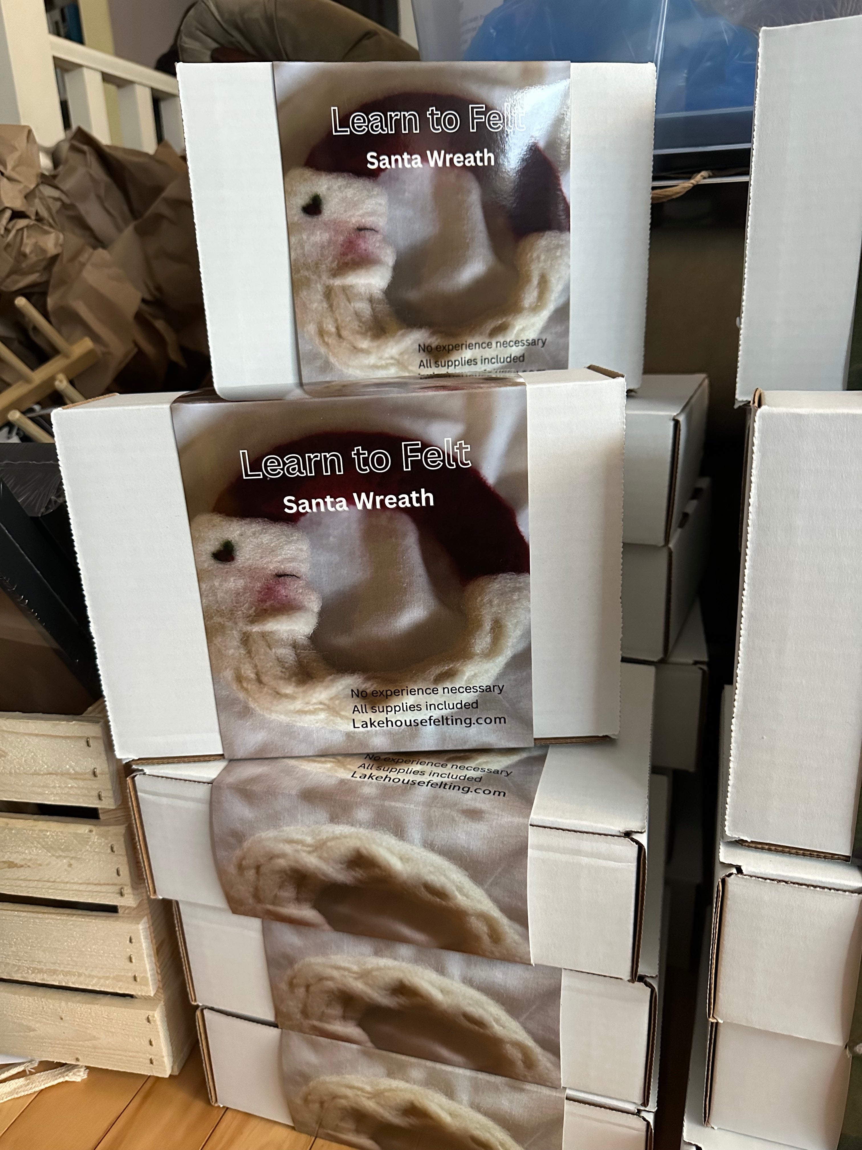 Learn to Felt Kit Santa Wreath