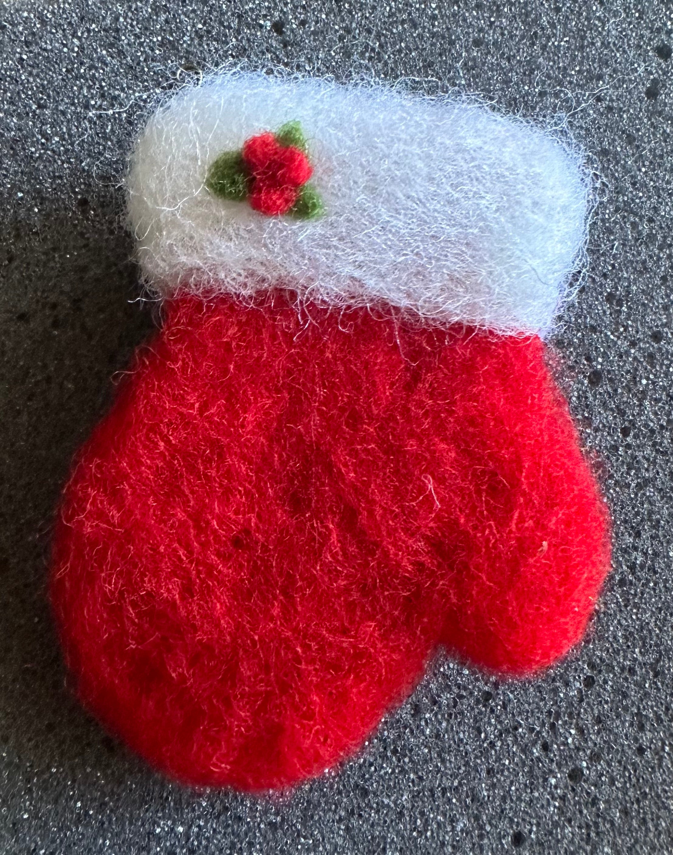 Learn to Felt Mitten Ornament