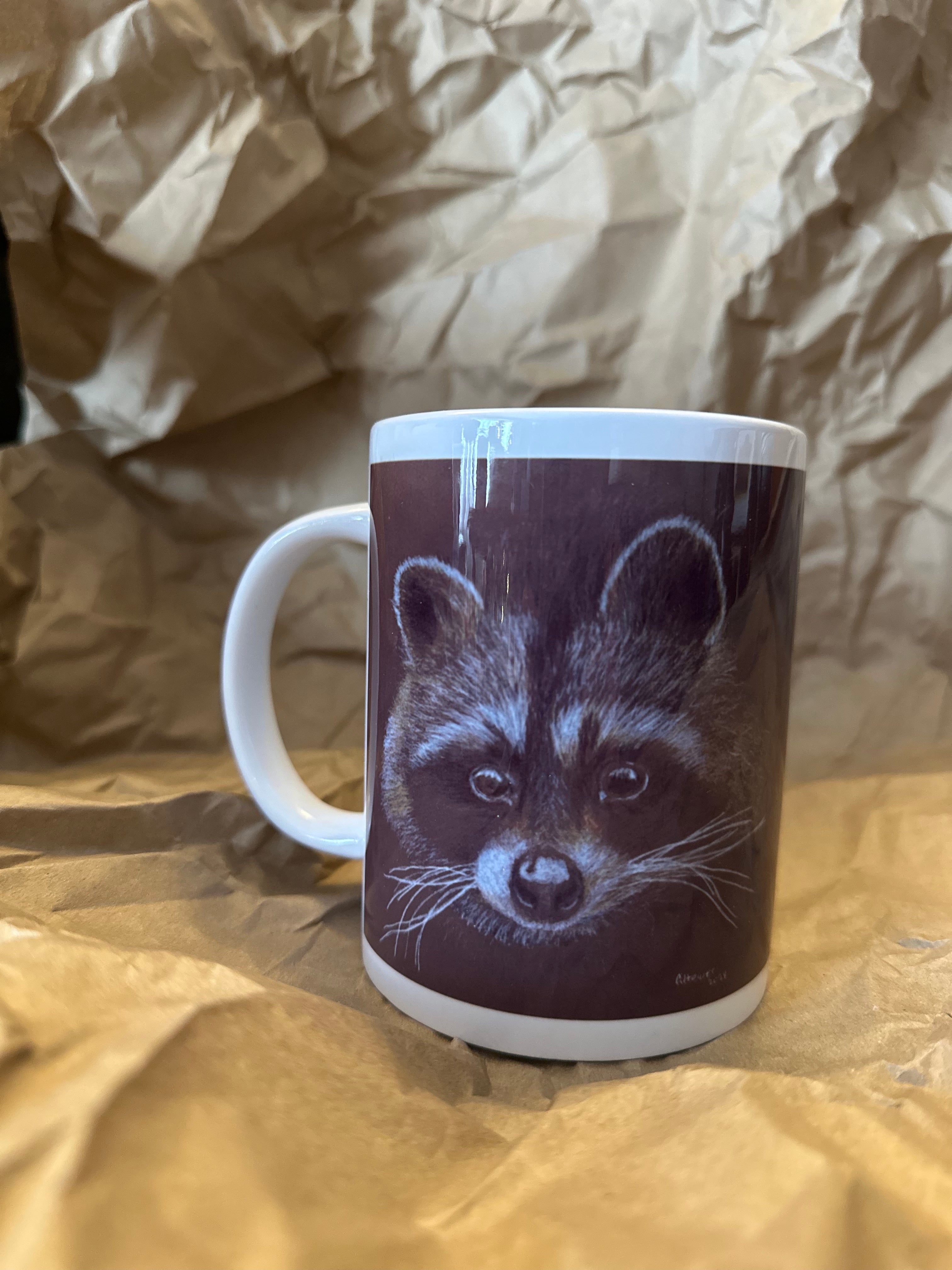 Raccoon- art printed mug